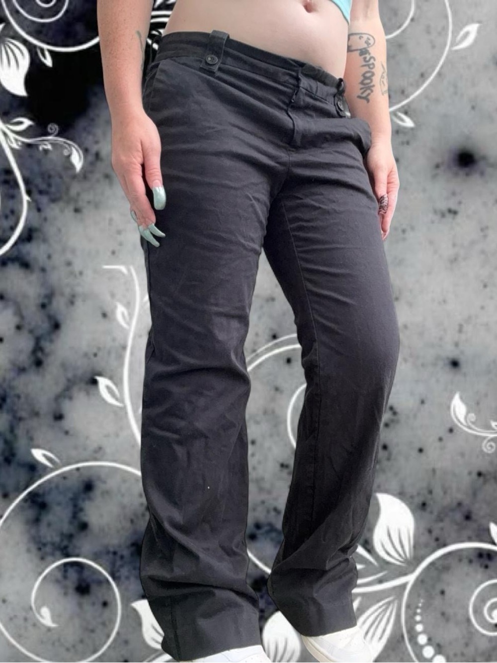 vtg y2k low rise bootcut pants - old navy, sz 8